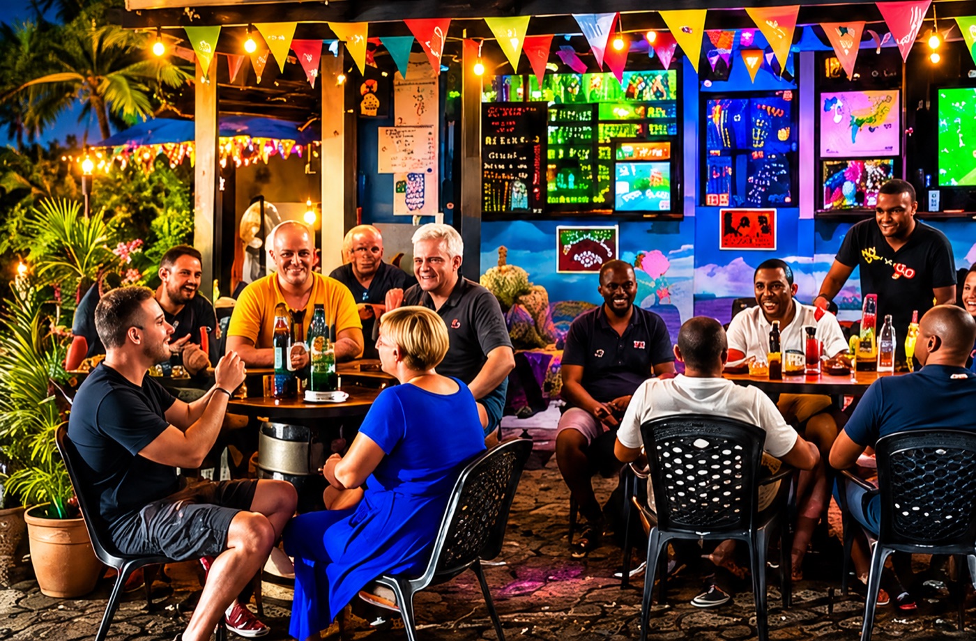 Guests inside Rum & Redemption's bar