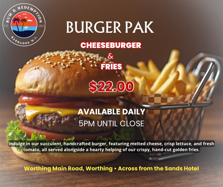 Rum & Redemption Burger Special