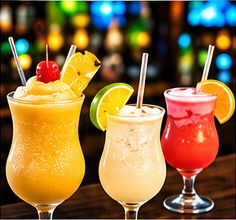 Signature cocktails on the bar